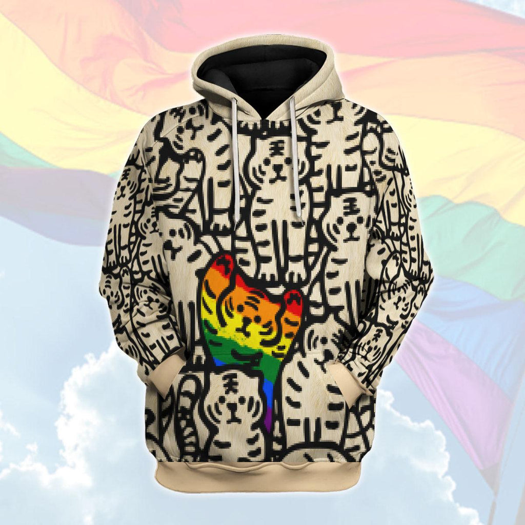 Cat LGBTQ+ Stand Out Hoodie T-shirt Tops - DucG