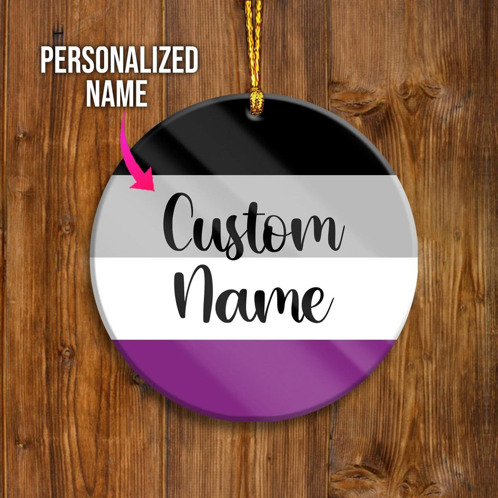 Custom Name Ornament Asexual - DucG