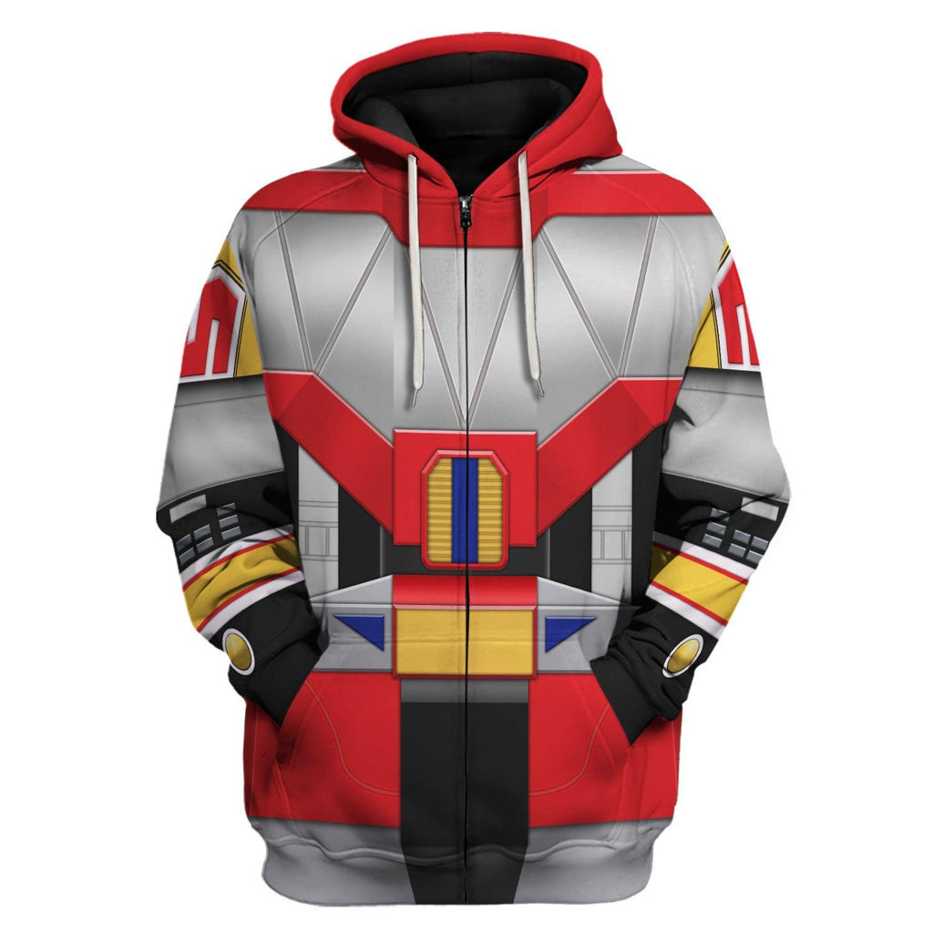 Dino Megazord Mighty Morphin Hoodies Sweatshirt T-shirt Hawaiian - Gearhomie.com