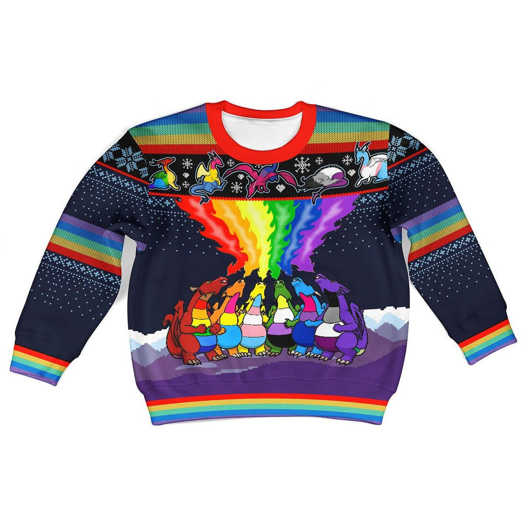 Dragon LGBT Kid Christmas Sweater - DucG