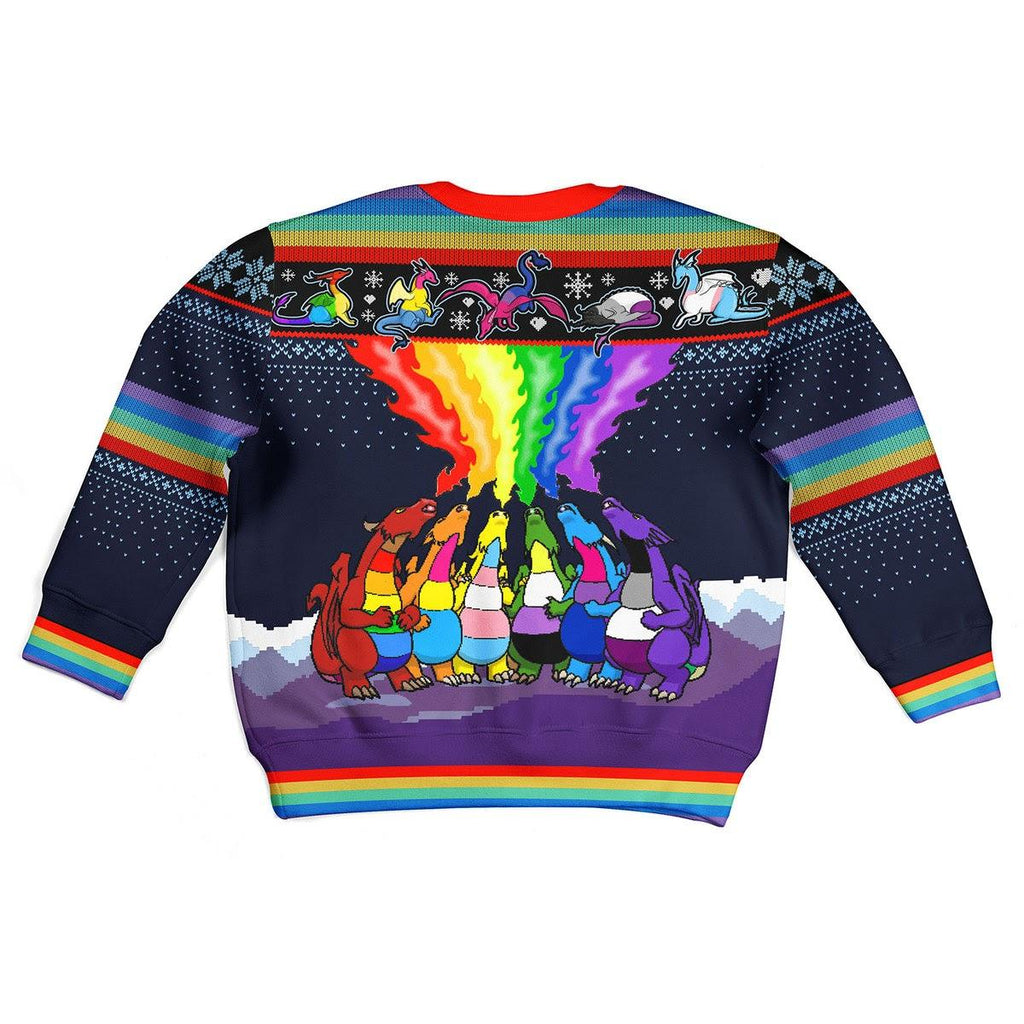 Dragon LGBT Kid Christmas Sweater - DucG