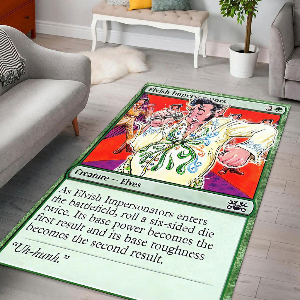 Gearhmie Elvis Presley Elvish Impersonators The Gathering card Rug Evolution - Gearhomie.com