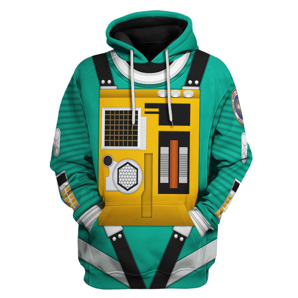 Gearhomie 2001: Space Odyssey Iconic Costume Green Hoodie Sweatshirt T-Shirt Sweatpants - Gearhomie.com