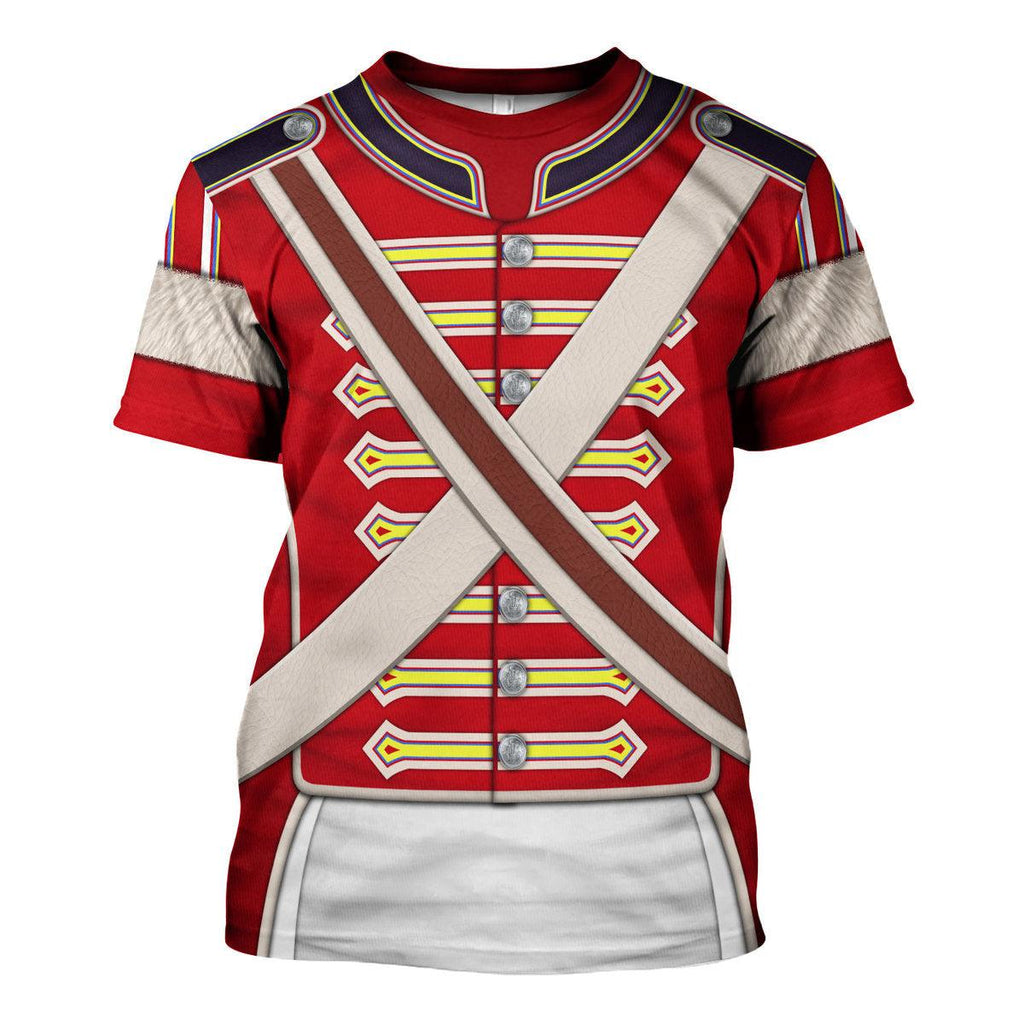Gearhomie 23rd Foot (Royal Welch Fuzileers ) Private – Grenadier Company (1802-1812) Uniform All Over Print Hoodie Sweatshirt T-Shirt Tracksuit - Gearhomie.com