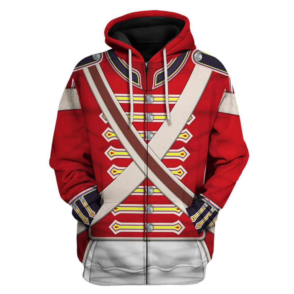 Gearhomie 23rd Foot (Royal Welch Fuzileers ) Private – Grenadier Company (1802-1812) Uniform All Over Print Hoodie Sweatshirt T-Shirt Tracksuit - Gearhomie.com