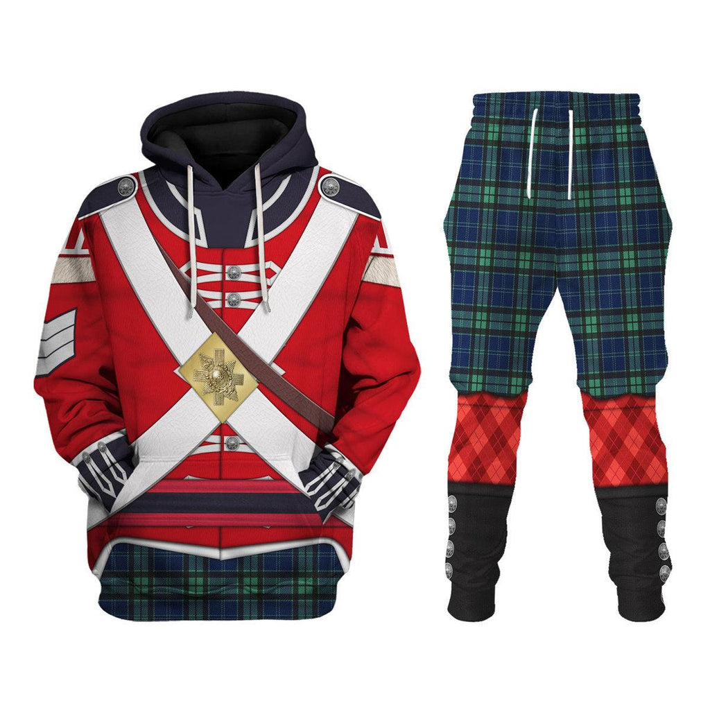 Gearhomie 42nd Foot (Royal Highland) Private Grenadier Company (1812-1815) Uniform All Over Print Hoodie Sweatshirt T-Shirt Tracksuit - Gearhomie.com