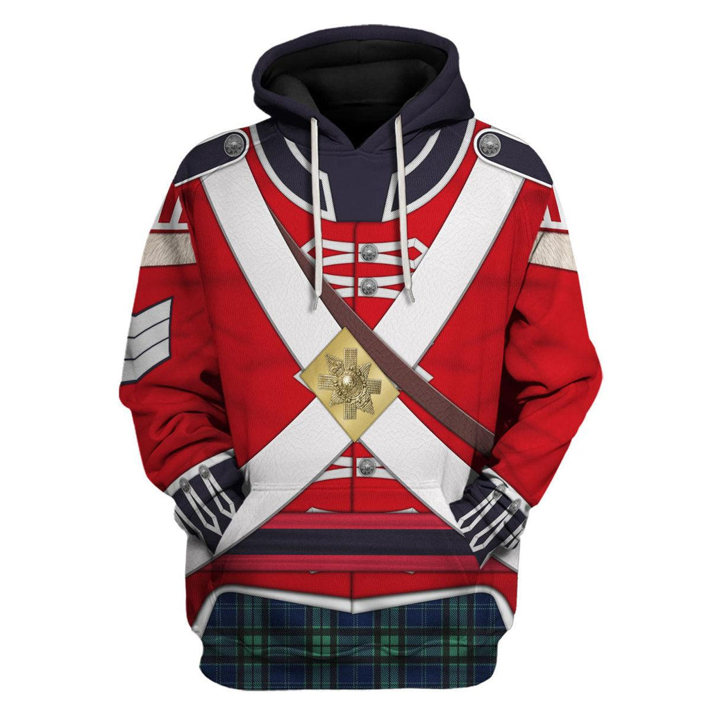 Gearhomie 42nd Foot (Royal Highland) Private Grenadier Company (1812-1815) Uniform All Over Print Hoodie Sweatshirt T-Shirt Tracksuit - Gearhomie.com