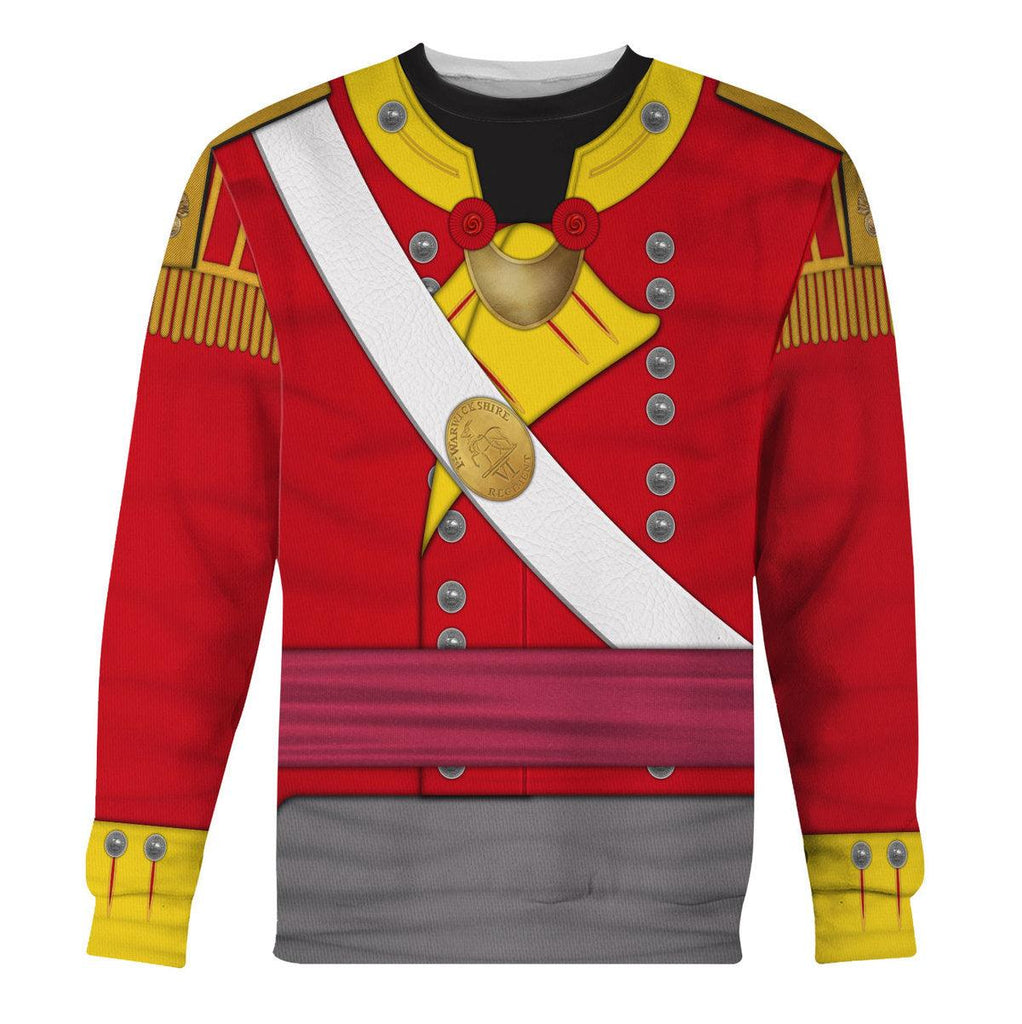 Gearhomie 6th Foot (Warwickshire) Officer-Grenadier Company (1812-1815) Uniform All Over Print Hoodie Sweatshirt T-Shirt Tracksuit - Gearhomie.com