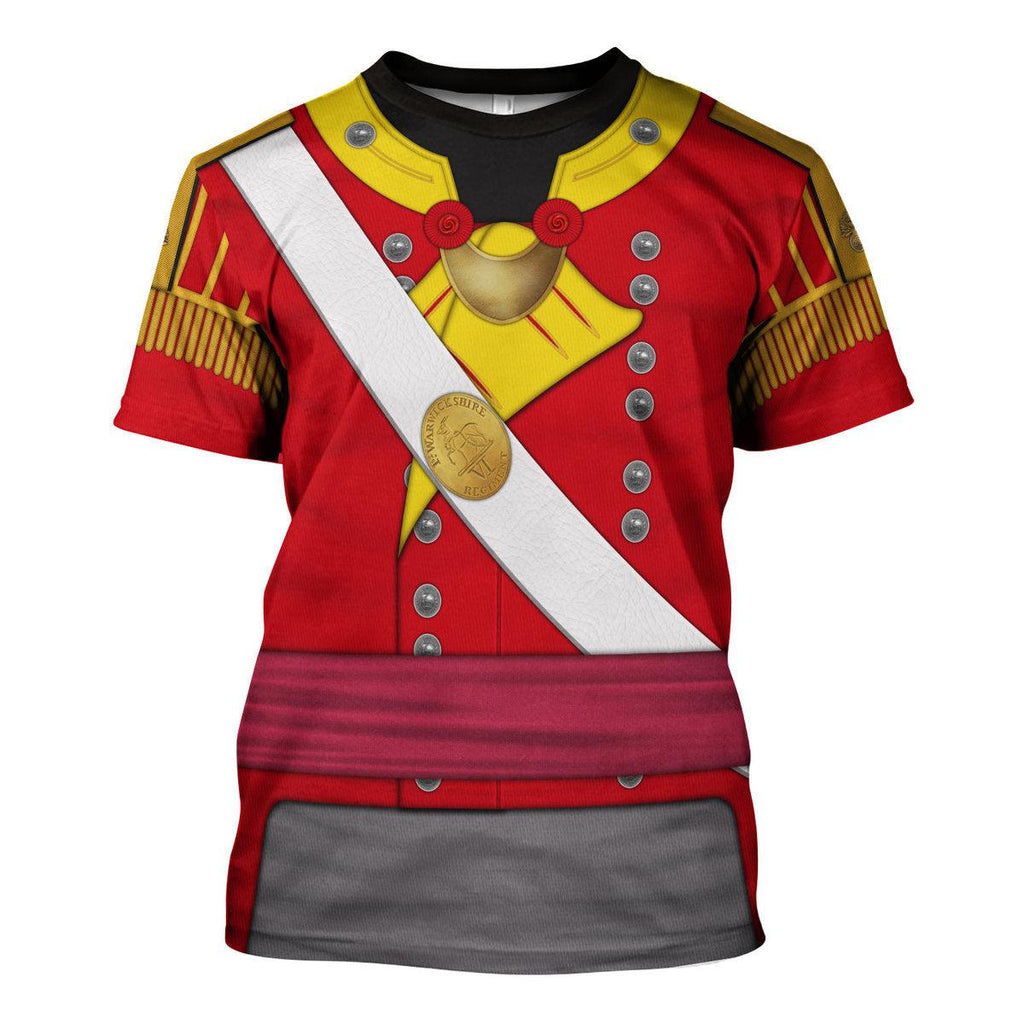 Gearhomie 6th Foot (Warwickshire) Officer-Grenadier Company (1812-1815) Uniform All Over Print Hoodie Sweatshirt T-Shirt Tracksuit - Gearhomie.com