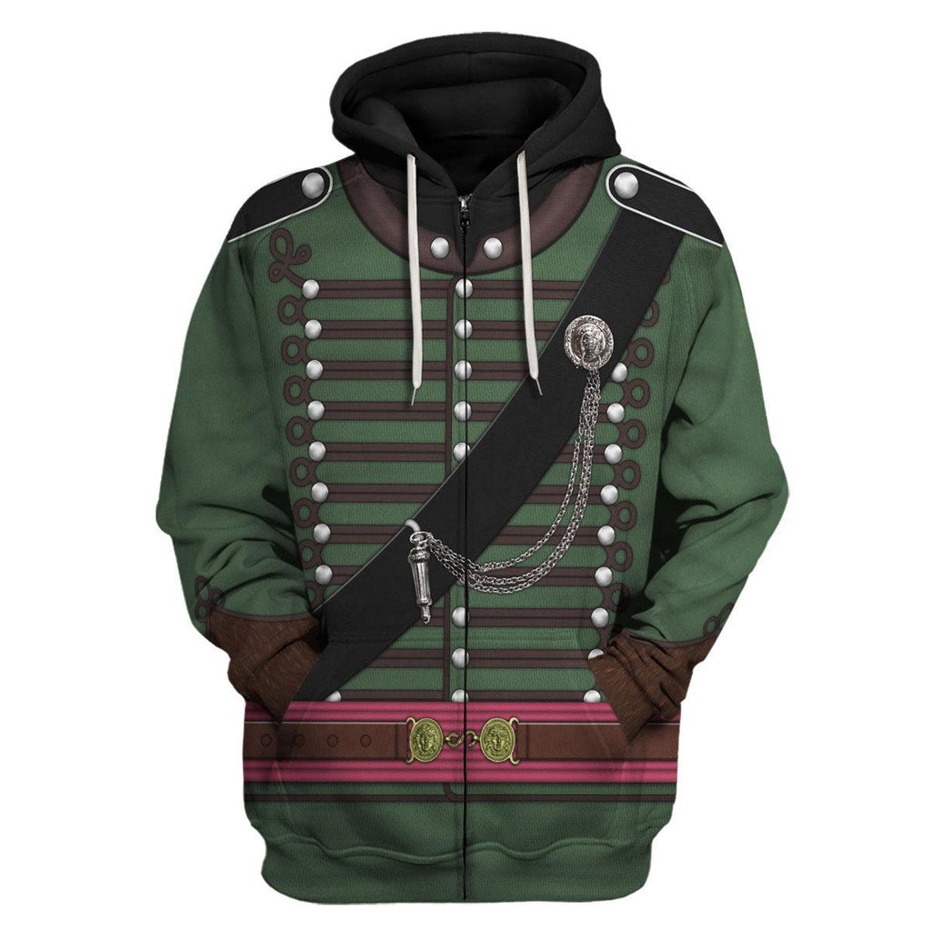 Gearhomie 95th Rifles Uniform British Army Captain All Over Print Hoodie Sweatshirt T-Shirt Tracksuit - Gearhomie.com