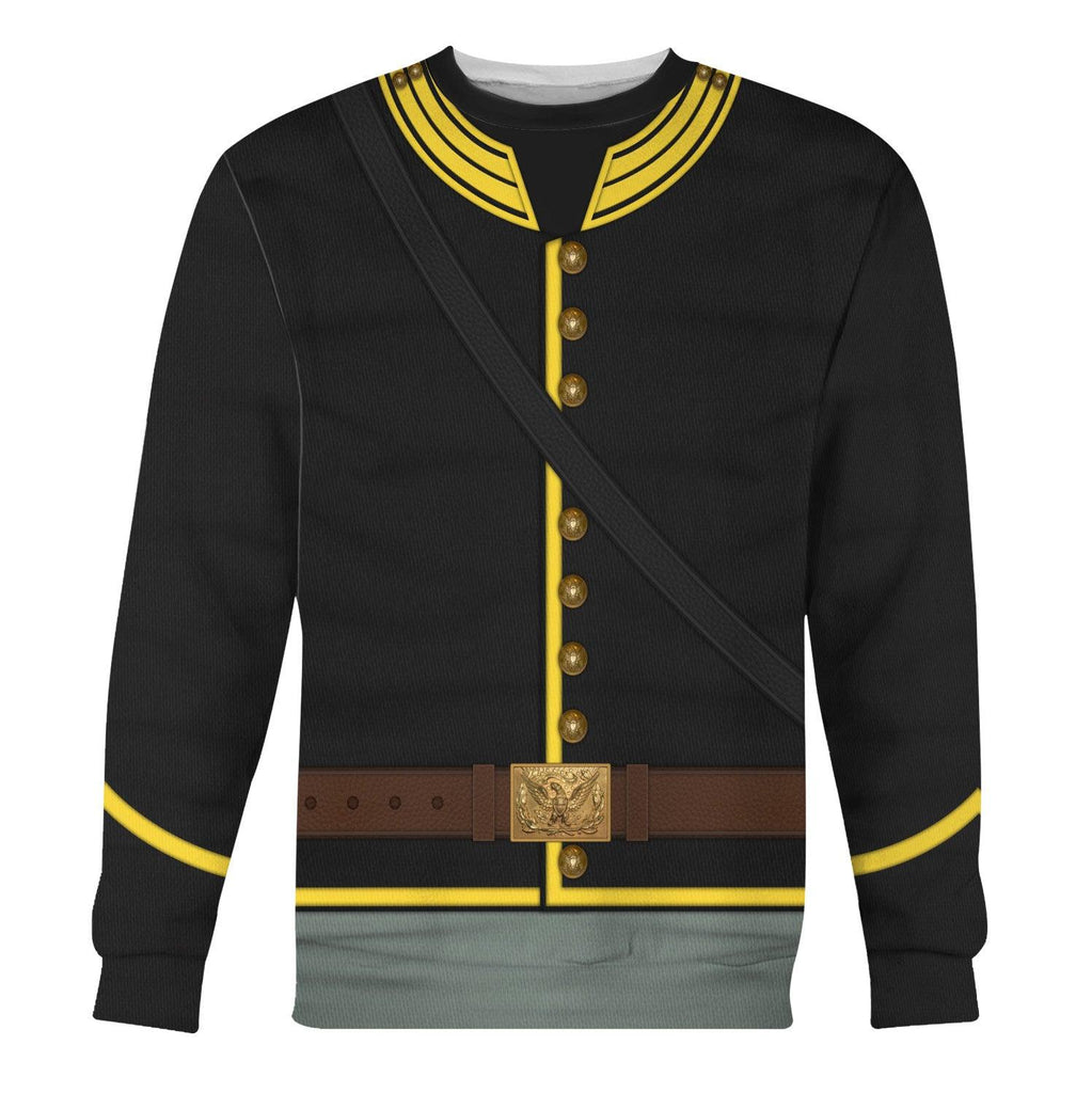 Gearhomie American Civil War Union Army Cavalry Trooper Costume Hoodie Sweatshirt T-Shirt Tracksuit - DucG