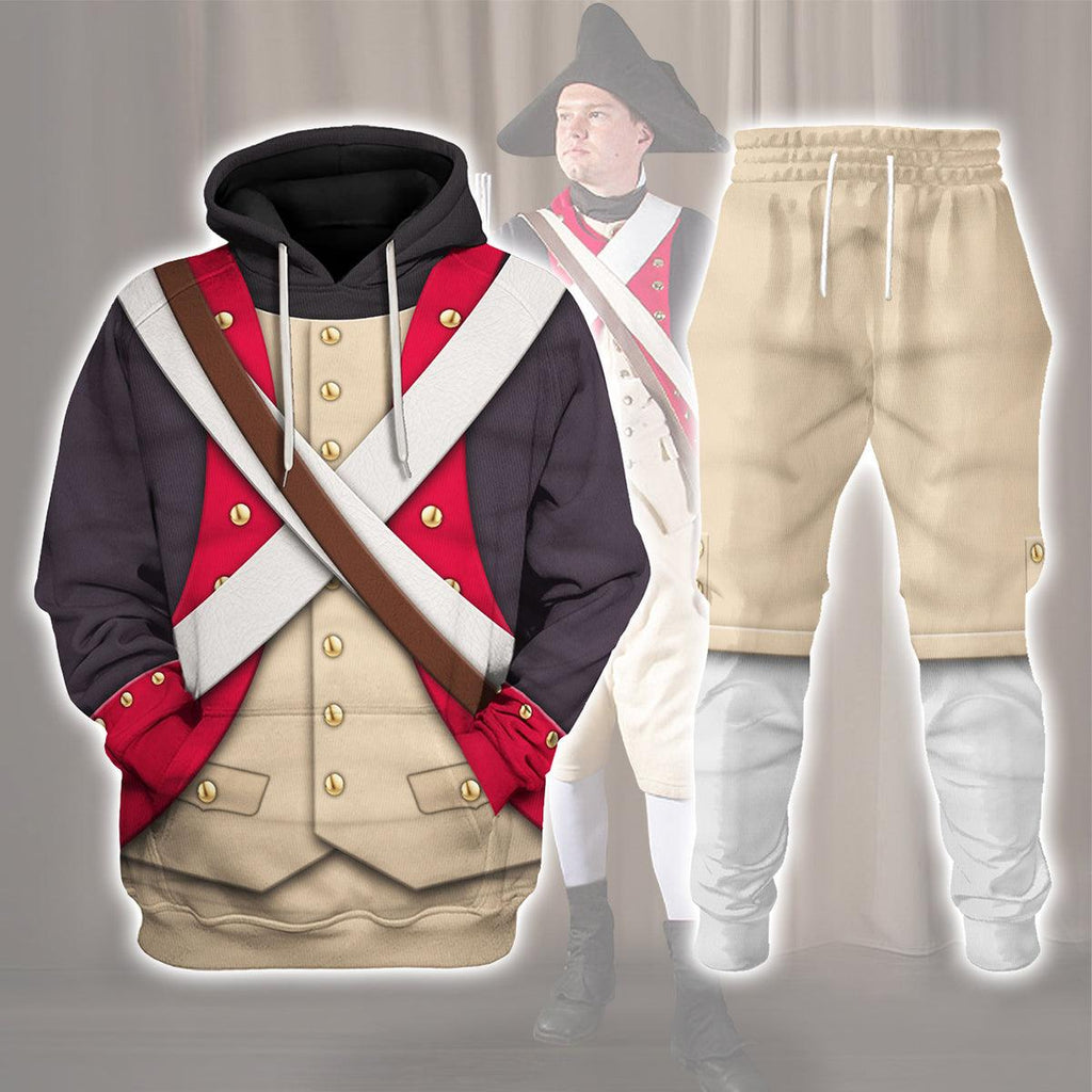 Gearhomie American Infantry-8th Continental Regiment-1783 Uniform All Over Print Hoodie Sweatshirt T-Shirt Tracksuit - Gearhomie.com