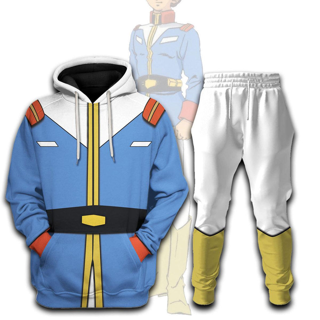 Gearhomie Amuro Ray Mobile Suit Gundam Costume All Over Print Tracksuit Hoodie - DucG