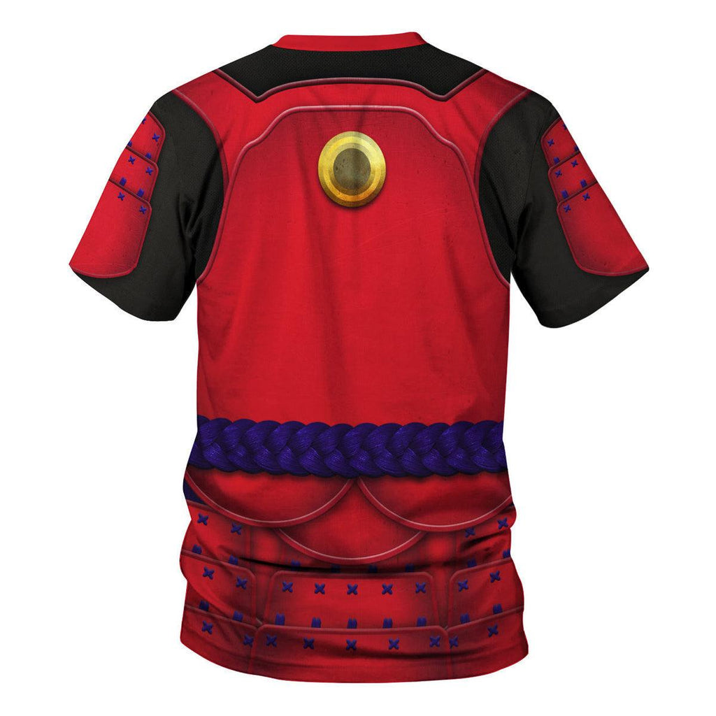 Gearhomie Ashigaru Red Akazonae Koyal Guard Costume Hoodie Sweatshirt T-Shirt Sweatpants - Gearhomie.com