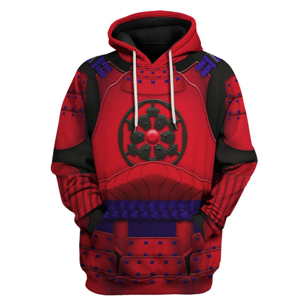 Gearhomie Ashigaru Red Akazonae Koyal Guard Costume Hoodie Sweatshirt T-Shirt Sweatpants - Gearhomie.com