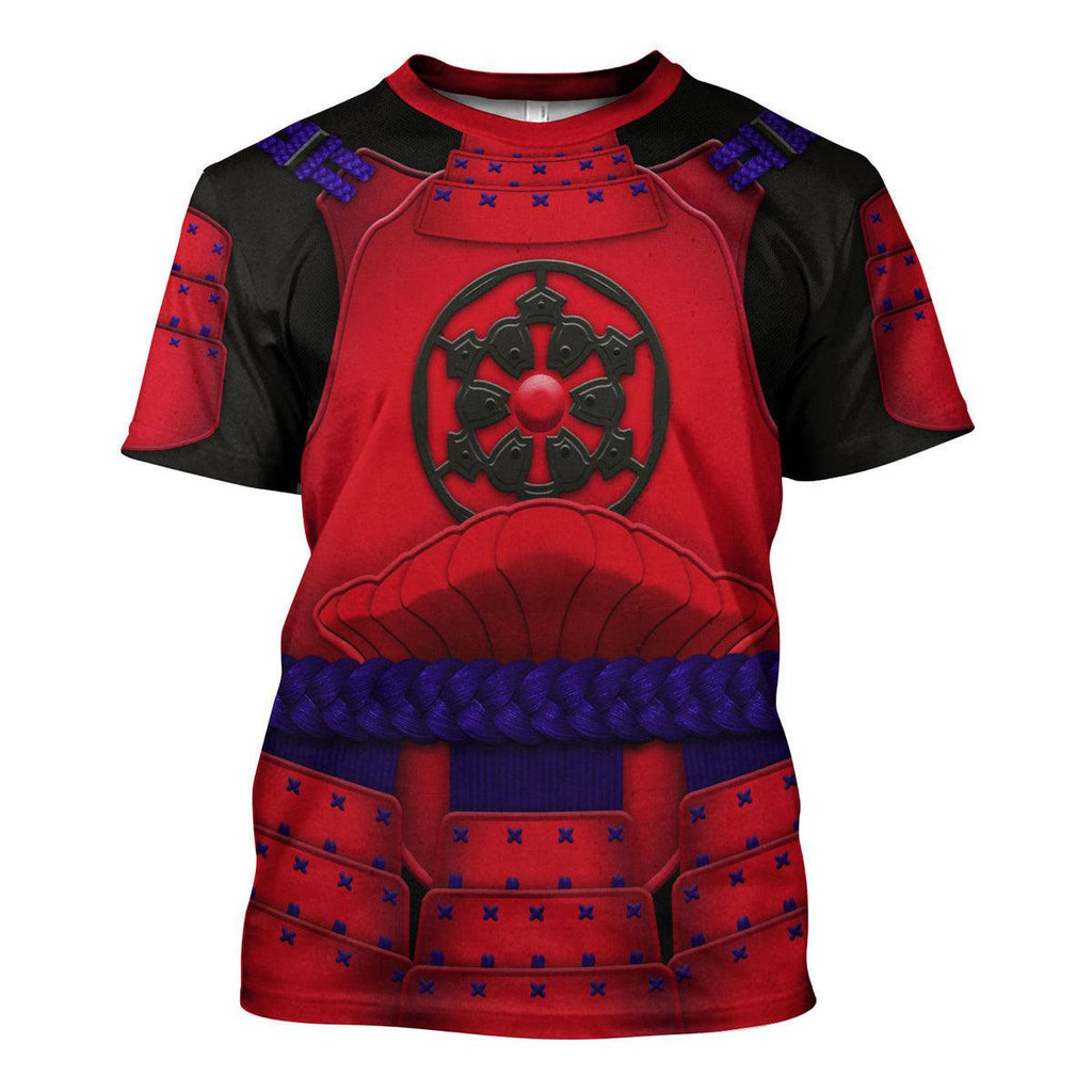 Gearhomie Ashigaru Red Akazonae Koyal Guard Costume Hoodie Sweatshirt T-Shirt Sweatpants - Gearhomie.com