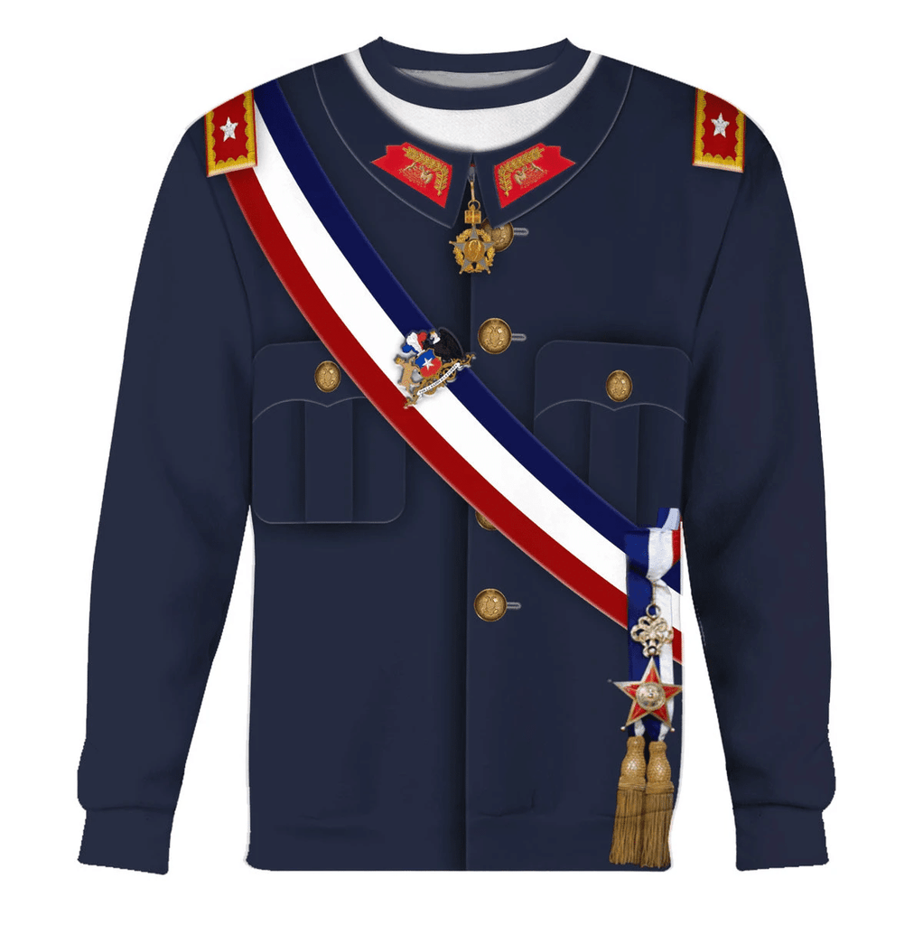 Gearhomie Augusto Pinochet 29th President Of Chile Costume Hoodie Sweatshirt T-Shirt Tracksuit - Gearhomie.com