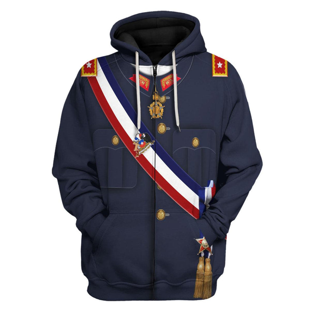 Gearhomie Augusto Pinochet 29th President Of Chile Costume Hoodie Sweatshirt T-Shirt Tracksuit - Gearhomie.com