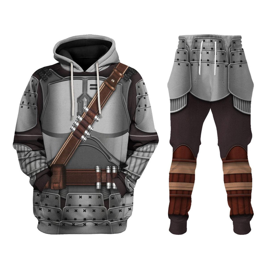 Gearhomie Beskar Mandalorian Samurai Costume Hoodie Sweatshirt T-Shirt Sweatpants - Gearhomie.com