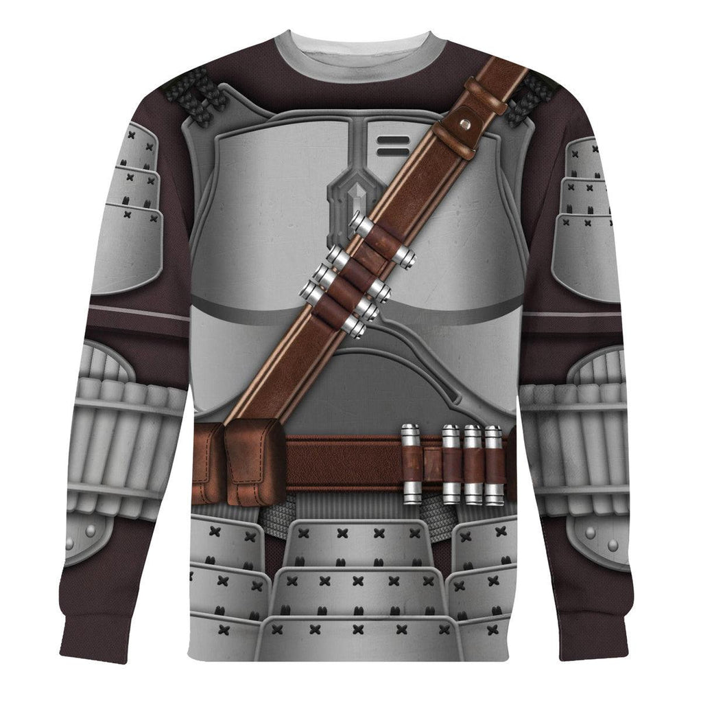 Gearhomie Beskar Mandalorian Samurai Costume Hoodie Sweatshirt T-Shirt Sweatpants - Gearhomie.com