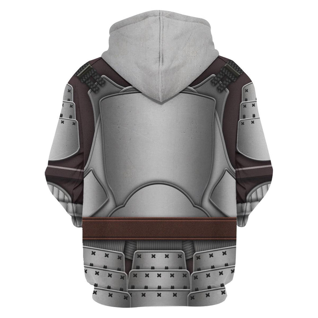 Gearhomie Beskar Mandalorian Samurai Costume Hoodie Sweatshirt T-Shirt Sweatpants - Gearhomie.com