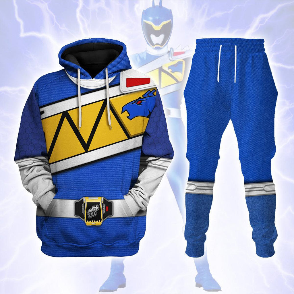 Gearhomie Blue Power Rangers Dino Charge Hoodies Sweatshirt T-shirt Hawaiian - Gearhomie.com