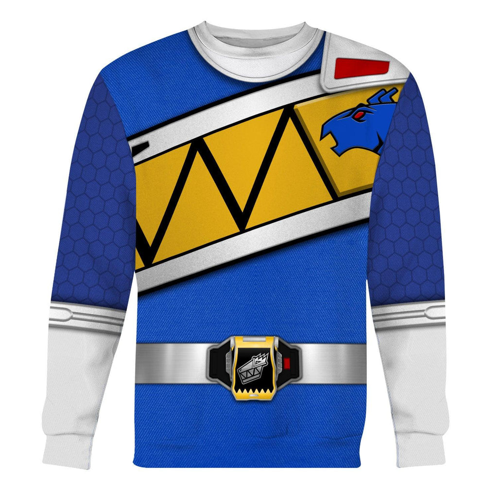 Gearhomie Blue Power Rangers Dino Charge Hoodies Sweatshirt T-shirt Hawaiian - Gearhomie.com