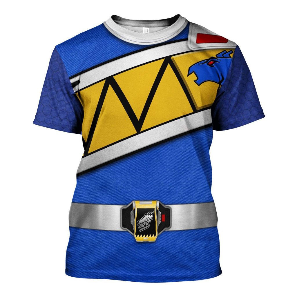 Gearhomie Blue Power Rangers Dino Charge Hoodies Sweatshirt T-shirt Hawaiian - Gearhomie.com