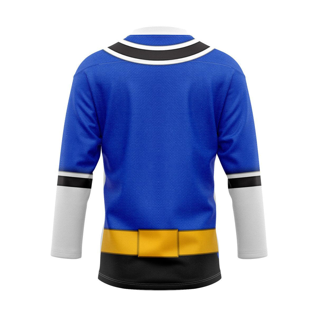 GearHomie Blue Power Rangers Samurai Hockey Jersey - DucG