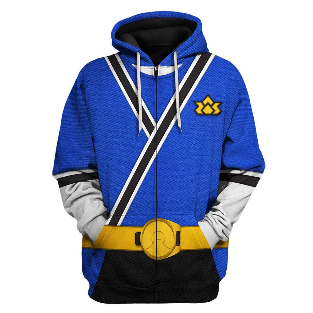 GearHomie Blue Power Rangers Samurai Hoodies Sweatshirt T-shirt Hawaiian Tracksuit - DucG