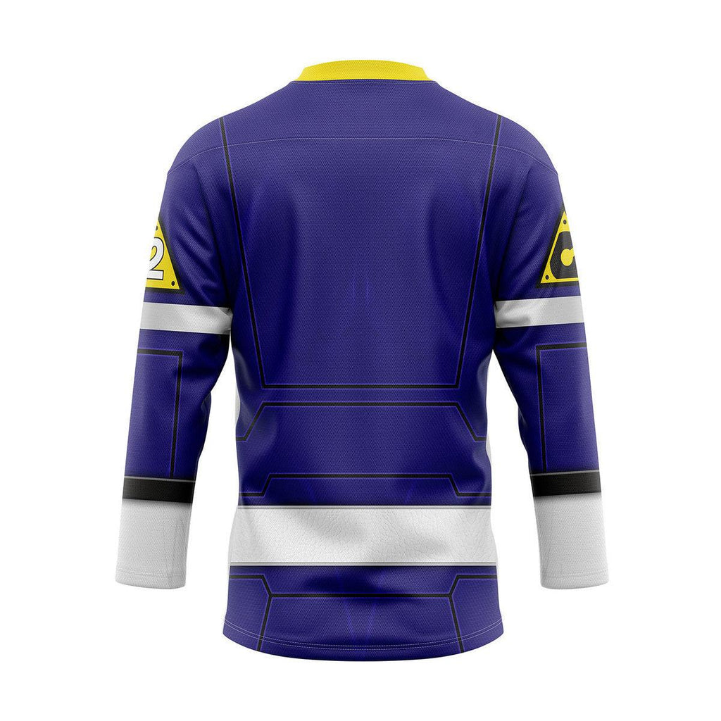 Gearhomie Blue Power Rangers Turbo Hockey Jersey - Gearhomie.com