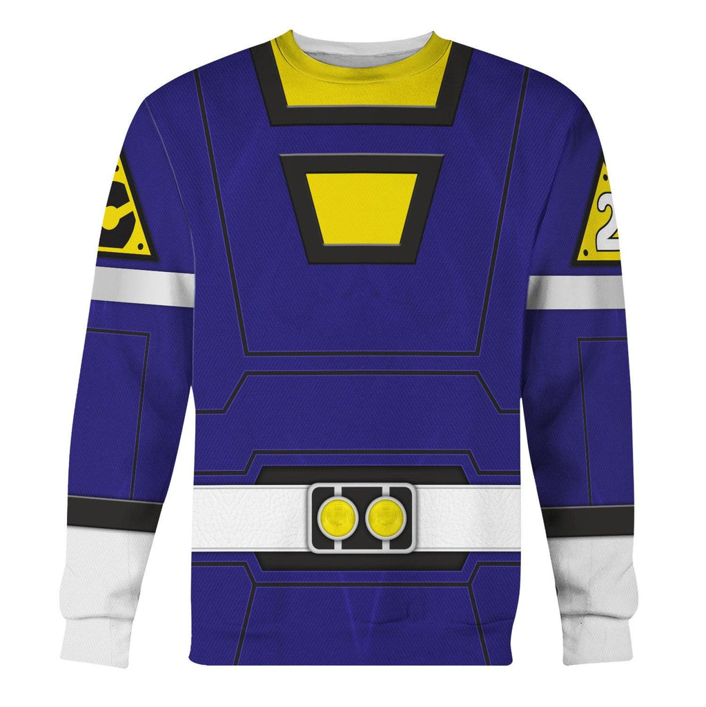 Gearhomie Blue Power Rangers Turbo Hoodies Sweatshirt T-shirt Hawaiian - Gearhomie.com