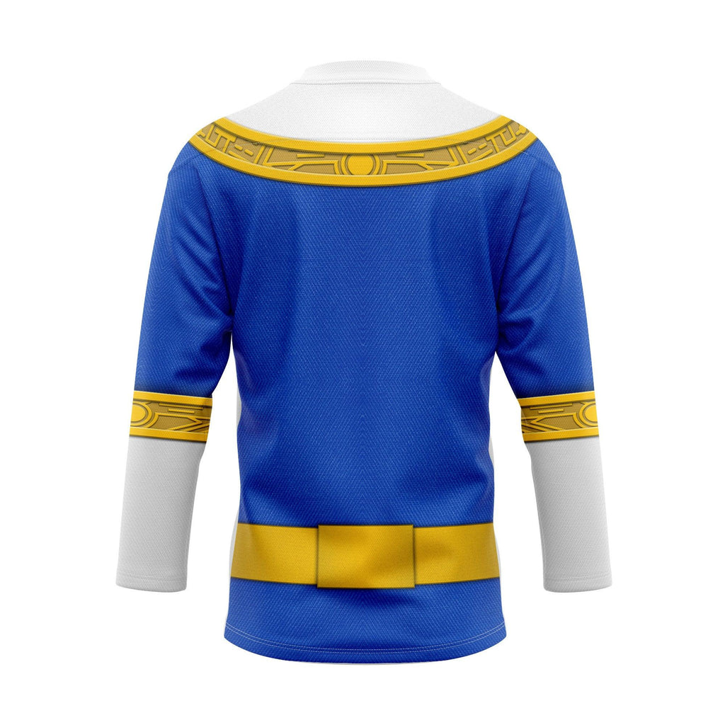 Gearhomie Blue Power Rangers Zeo Hockey Jersey - Gearhomie.com