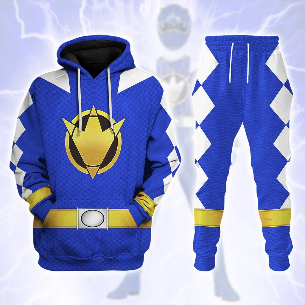 Gearhomie Blue Ranger Dino Thunder Hoodies Sweatshirt T-shirt Hawaiian Sweatpants - Gearhomie.com