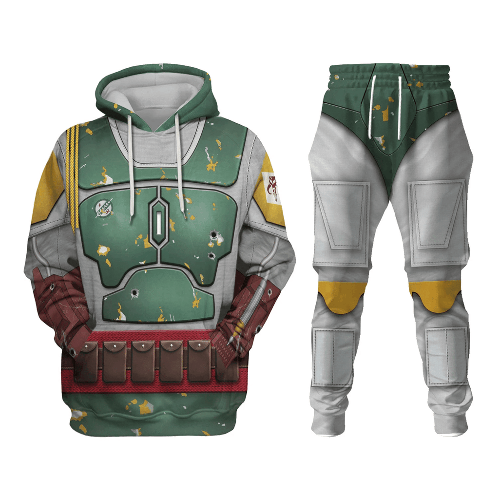 Gearhomie Boba Fett Costume Hoodie Sweatshirt T-Shirt Sweatpants - Gearhomie.com