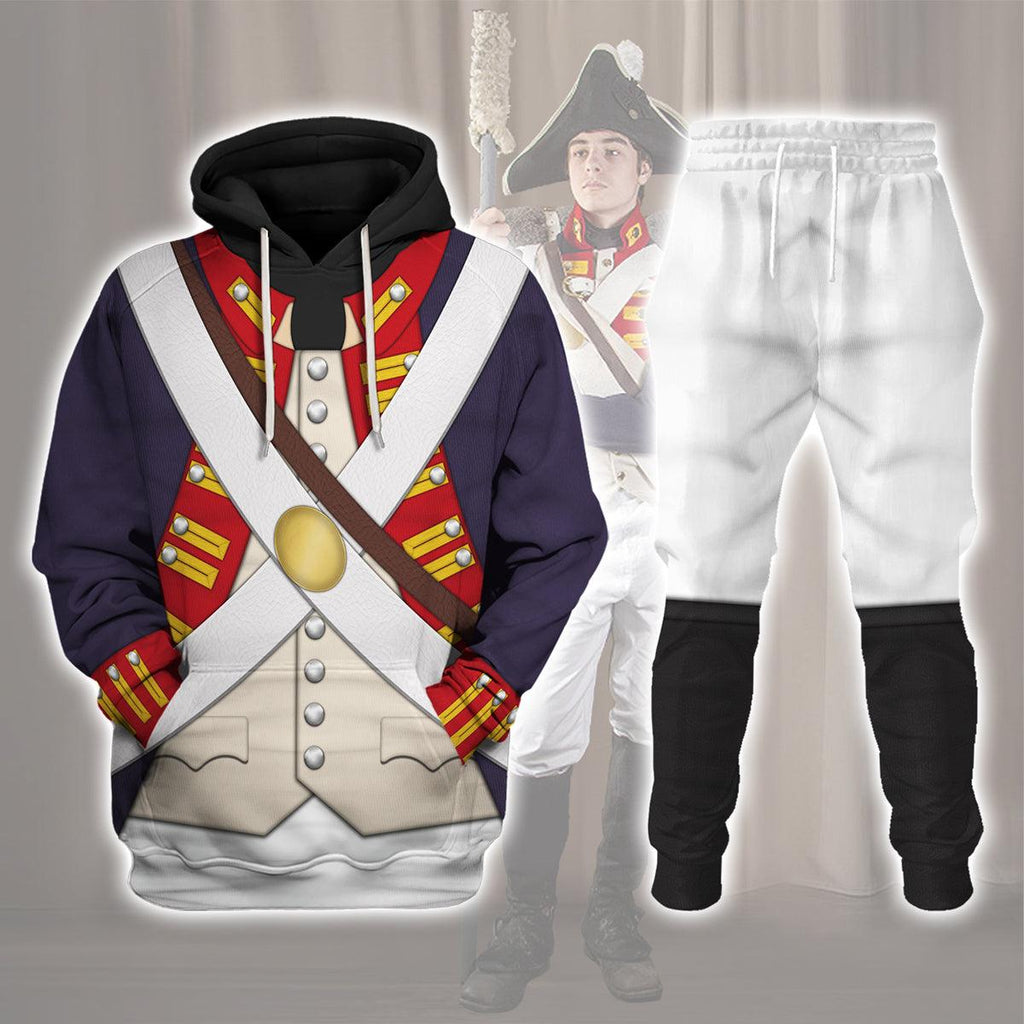 Gearhomie British Foot Artillery-1776-1783 Uniform All Over Print Hoodie Sweatshirt T-Shirt Tracksuit - Gearhomie.com