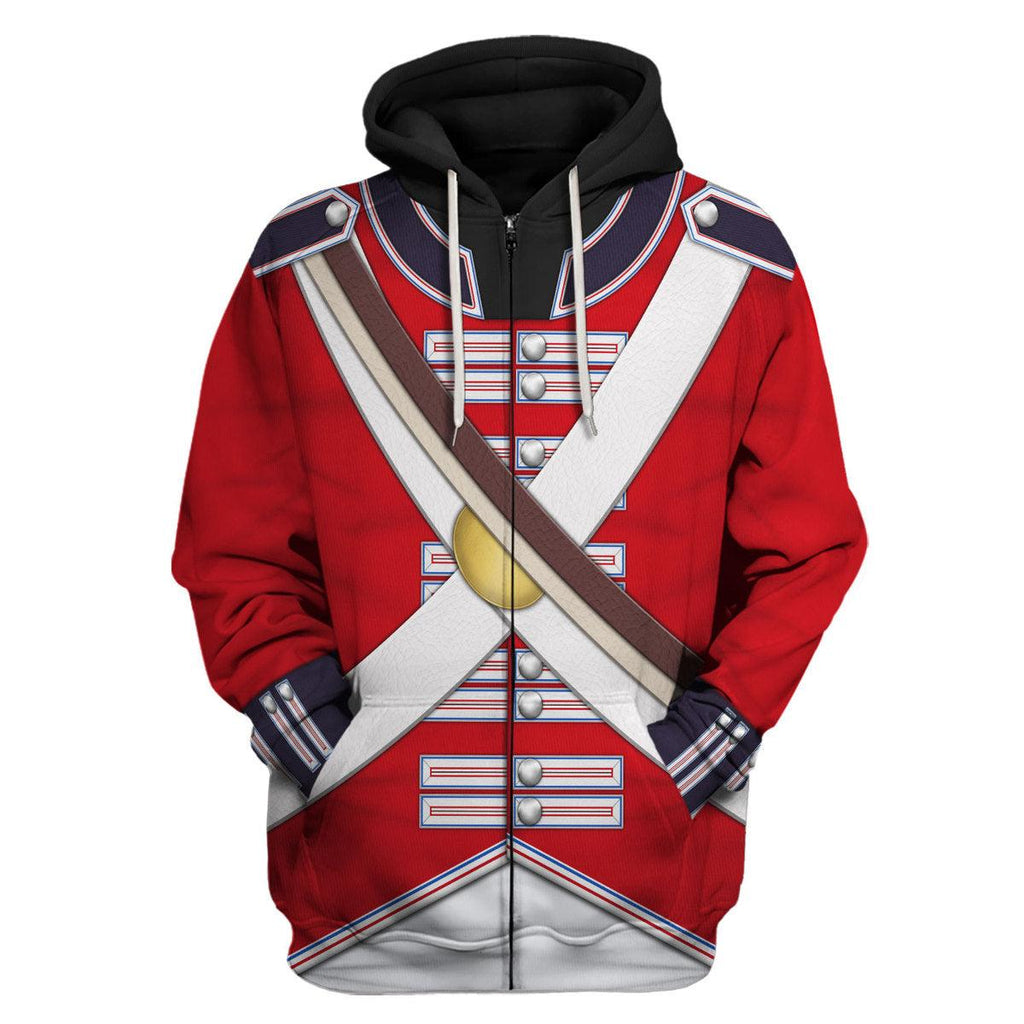 Gearhomie British Line Regiment (1802-1812) Uniform All Over Print Hoodie Sweatshirt T-Shirt Tracksuit - Gearhomie.com