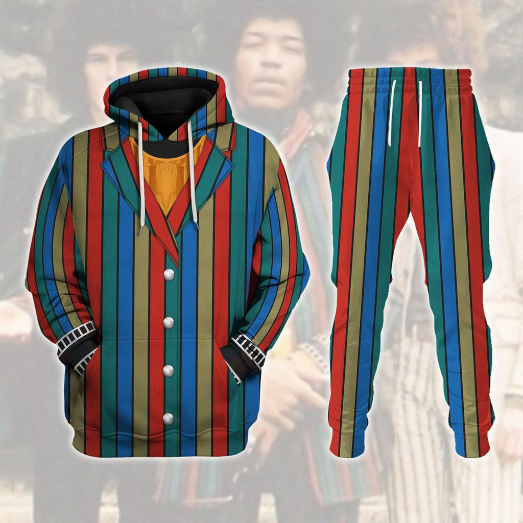 Gearhomie Burning Outfit Jimi Hendrix Costume Hoodie Sweatshirt T-Shirt Tracksuit - Gearhomie.com