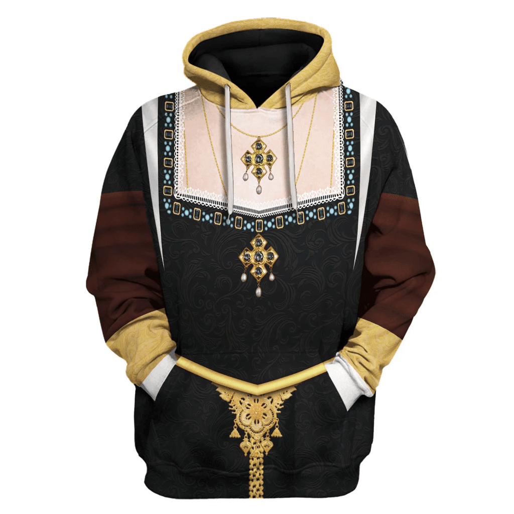 Gearhomie Catherine of Aragon Queen of England Costume Hoodie Sweatshirt T-Shirt Tracksuit - Gearhomie.com