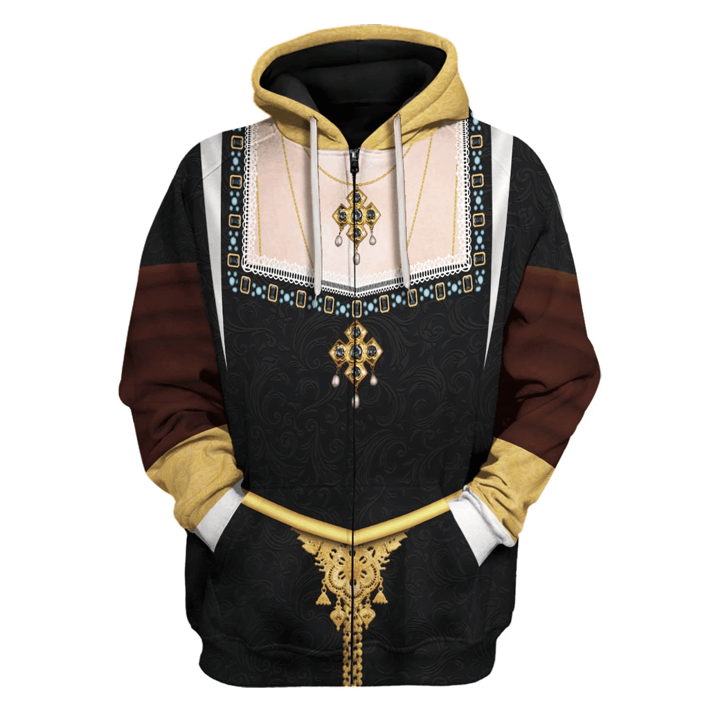 Gearhomie Catherine of Aragon Queen of England Costume Hoodie Sweatshirt T-Shirt Tracksuit - Gearhomie.com