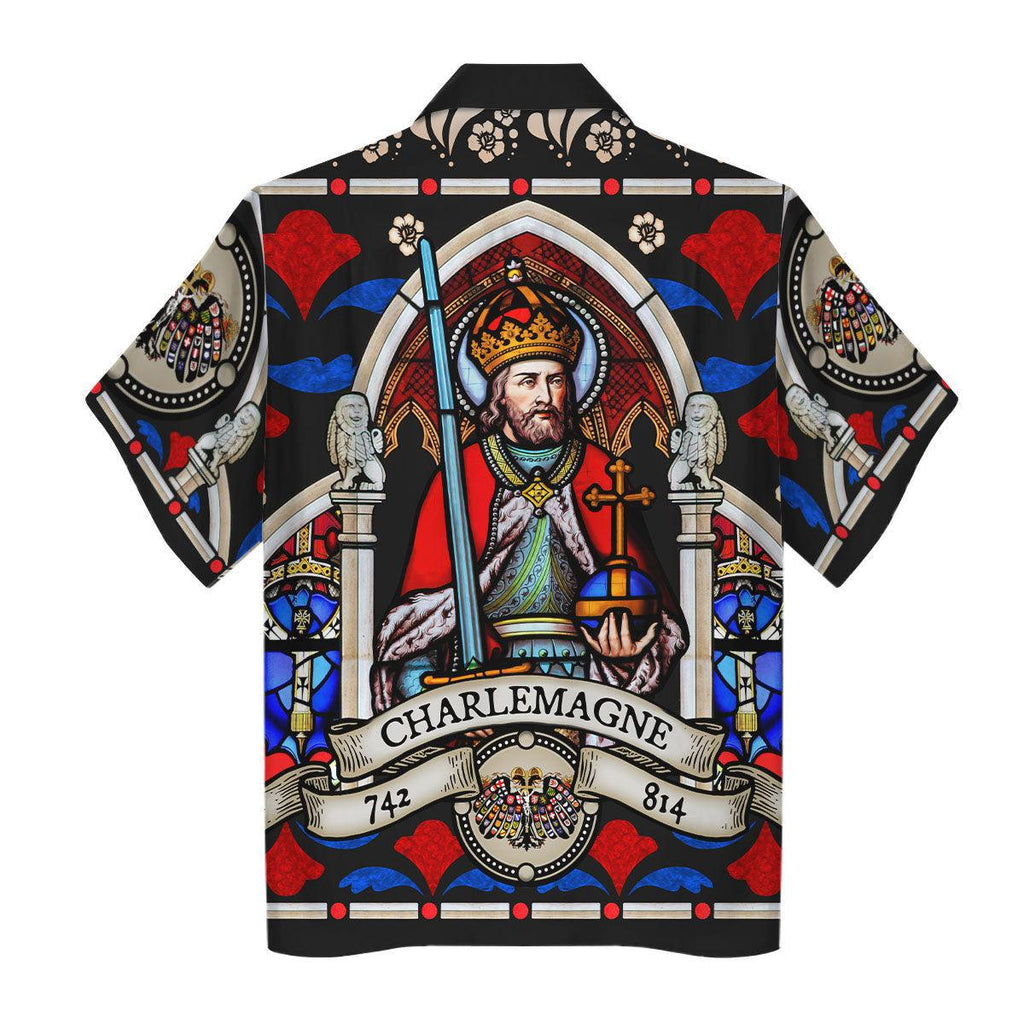 Gearhomie Charlemagne - Stained Glass in Cologne Cathedral Hawaiian Shirt Polo Shirt Beach short - Gearhomie.com