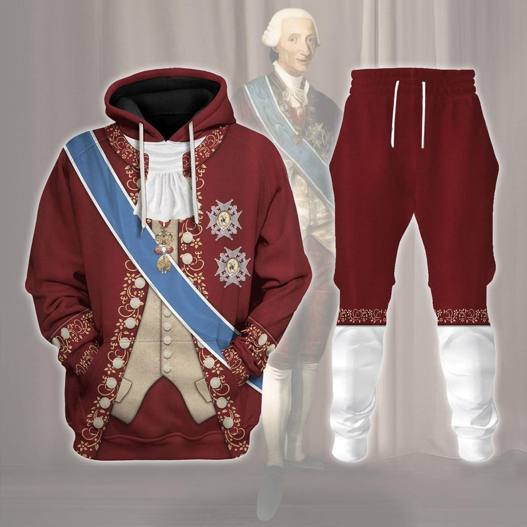 Gearhomie Charles III of Spain Costume Hoodie Sweatshirt T-Shirt Tracksuit - Gearhomie.com