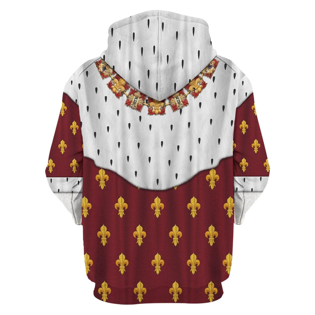 Gearhomie Charles X of France Coronation Robes Red Costume All Over Print Hoodie Sweatshirt T-Shirt Tracksuit - Gearhomie.com