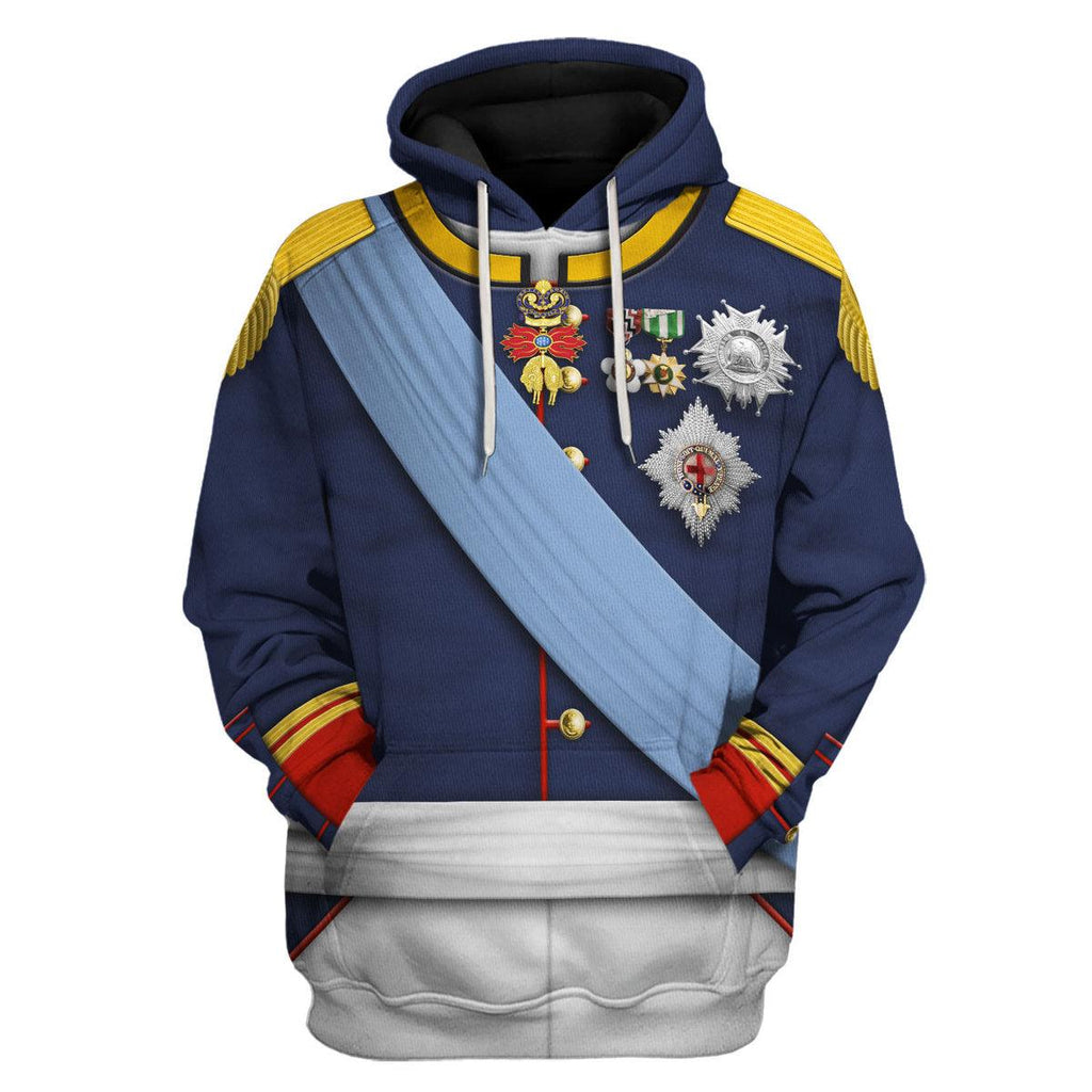 Gearhomie Charles X of France Uniform All Over Print Hoodie Sweatshirt T-Shirt Tracksuit - Gearhomie.com