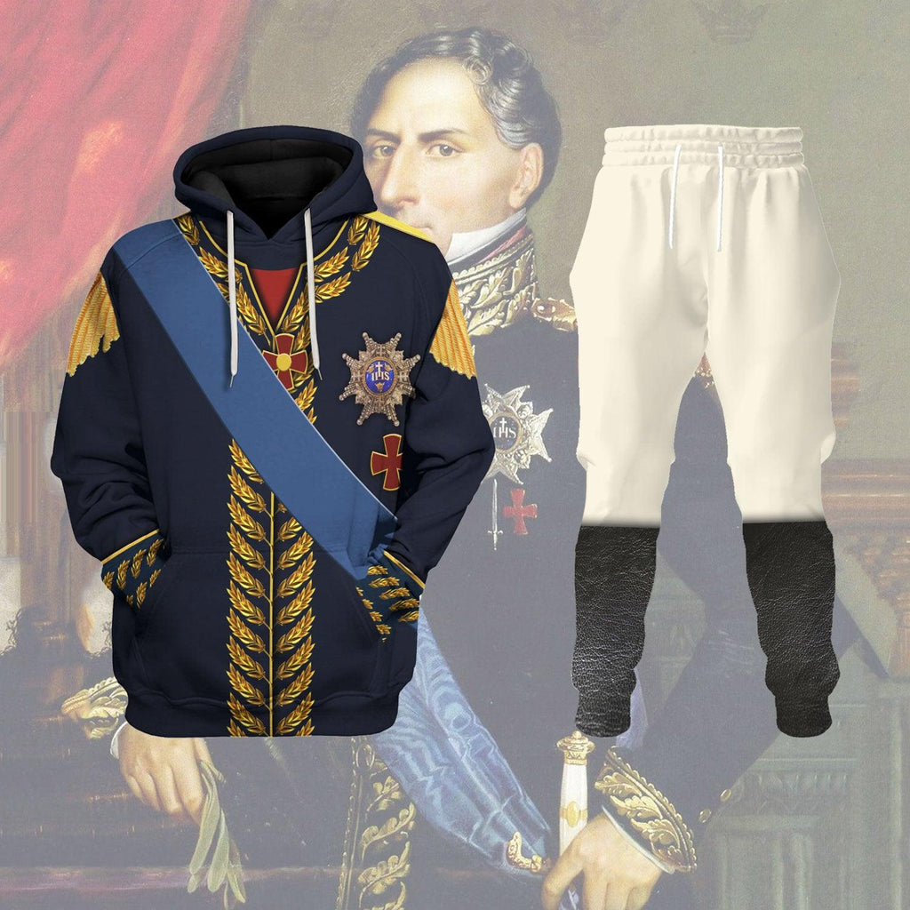 Gearhomie Charles XIV John of Sweden Marshal General in Napoleic War Historical Costume Hoodie Sweatshirt T-Shirt Tracksuit - Gearhomie.com