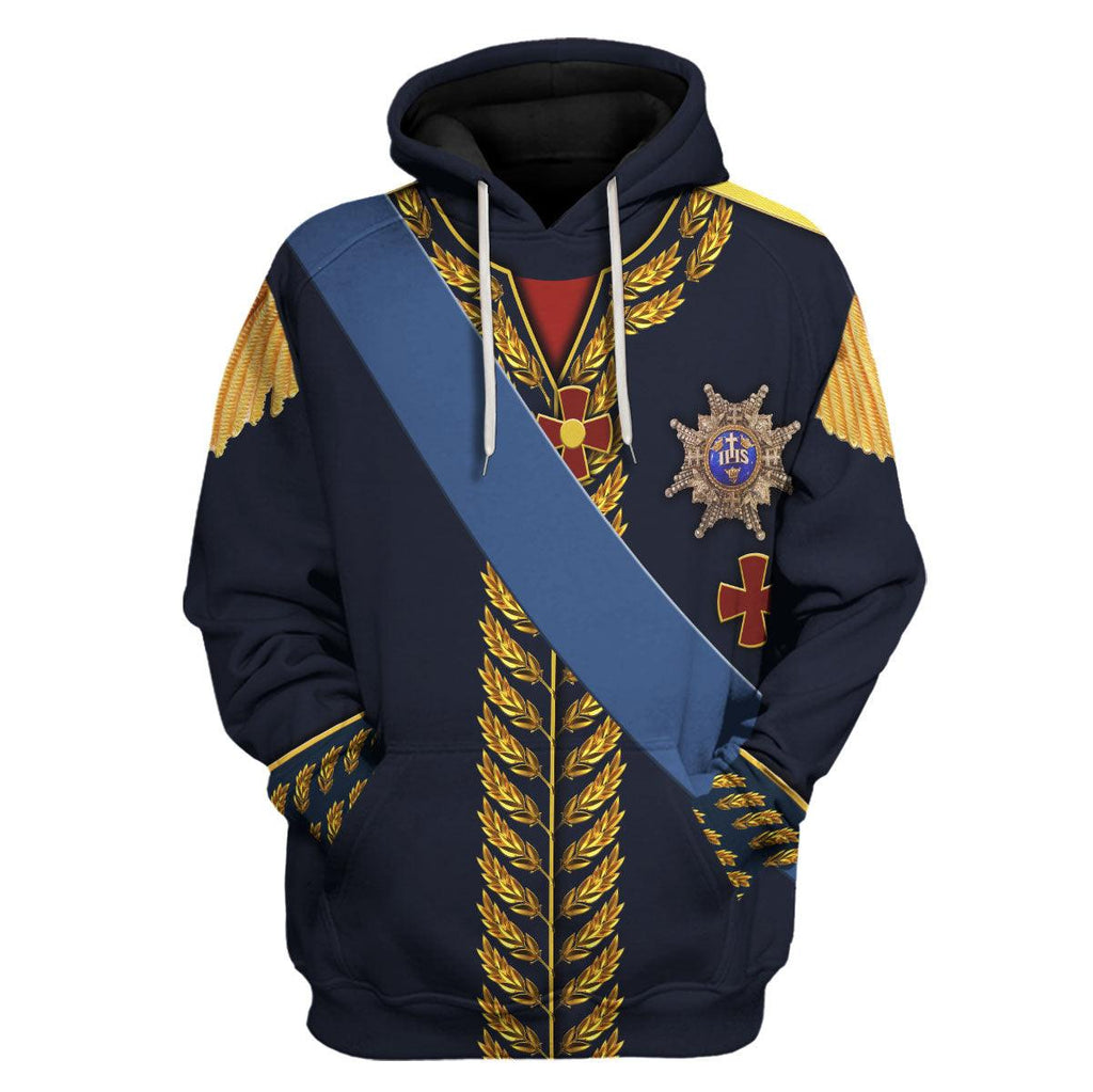 Gearhomie Charles XIV John of Sweden Marshal General in Napoleic War Historical Costume Hoodie Sweatshirt T-Shirt Tracksuit - Gearhomie.com