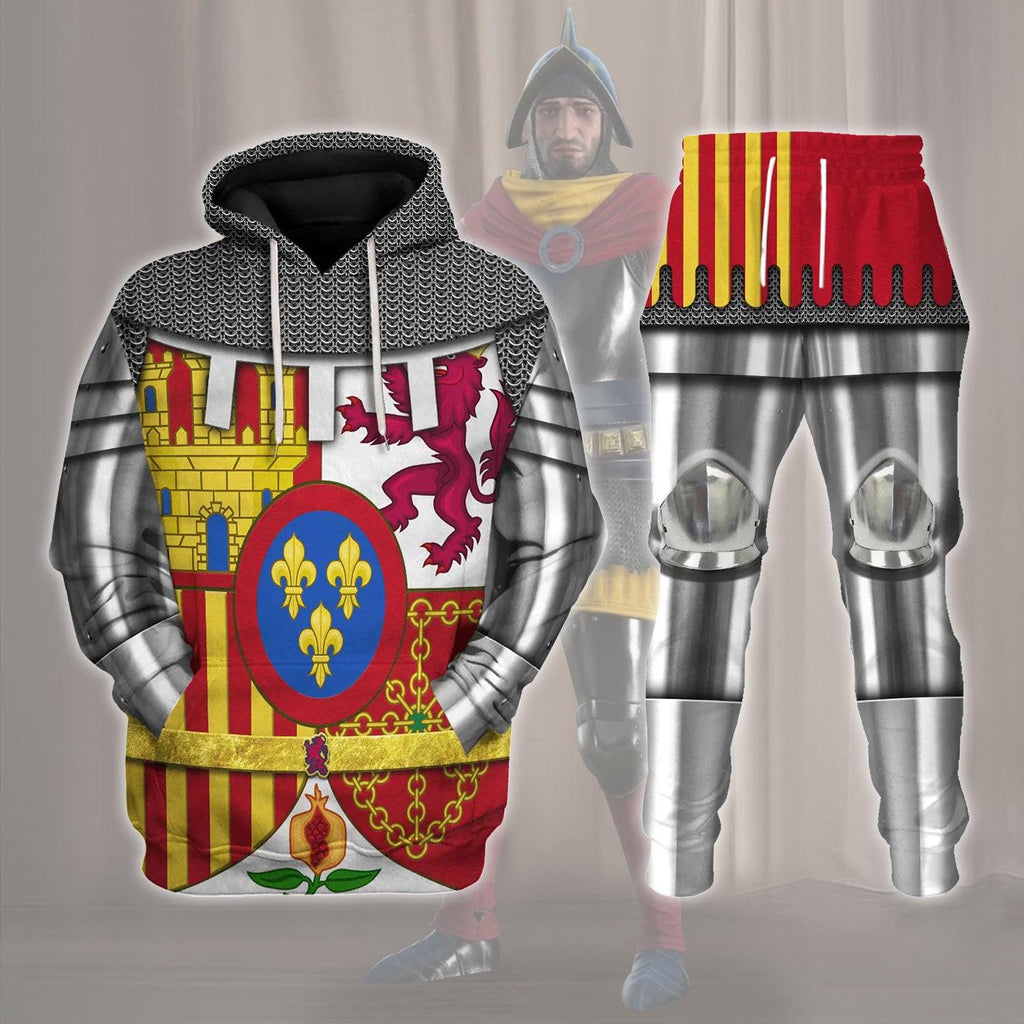 Gearhomie Coat Of Arms Of Spain Costume Hoodie Sweatshirt T-Shirt Tracksuit - Gearhomie.com