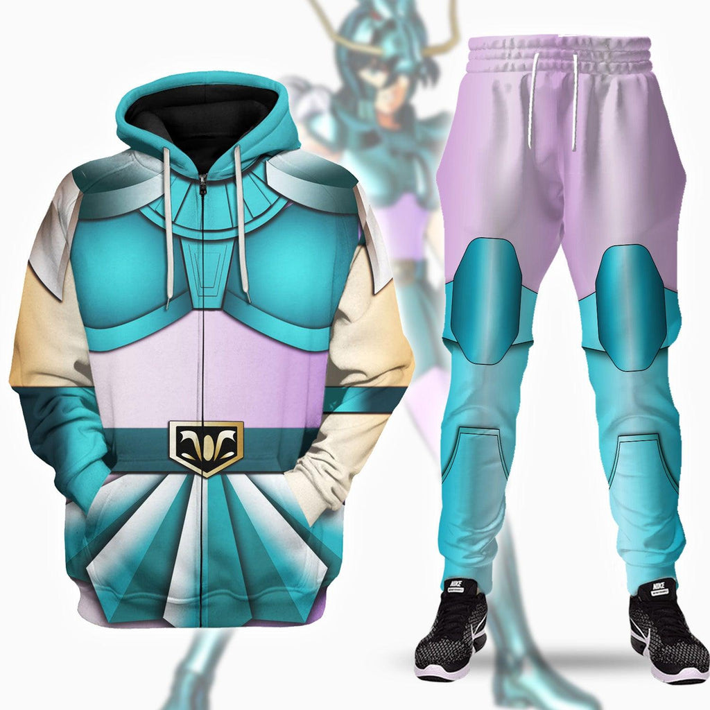 Gearhomie Dragon Shiryū Saint Seiya Costume Hoodie Sweatshirt T-Shirt Tracksuit - DucG