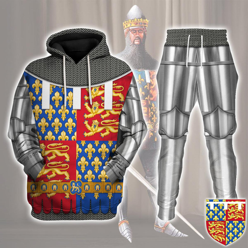 Gearhomie Edward the Black Prince Amour Knights Costume Hoodie Sweatshirt T-Shirt Tracksuit - Gearhomie.com