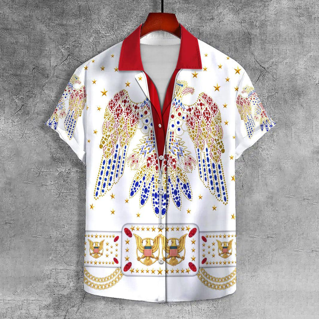 Gearhomie Elvis Aloha from Hawaii UNISEX CASUAL HAWAIIAN SHIRT - Gearhomie.com